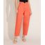 Calca-de-Sarja-Feminina-Baggy-Cintura-Super-Alta-com-Bolsos-Laranja-9971220-Laranja_1