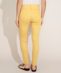 Calca-de-Sarja-Feminina-Super-Skinny-Push-Up-Cintura-Media-Amarela-9967147-Amarelo_2
