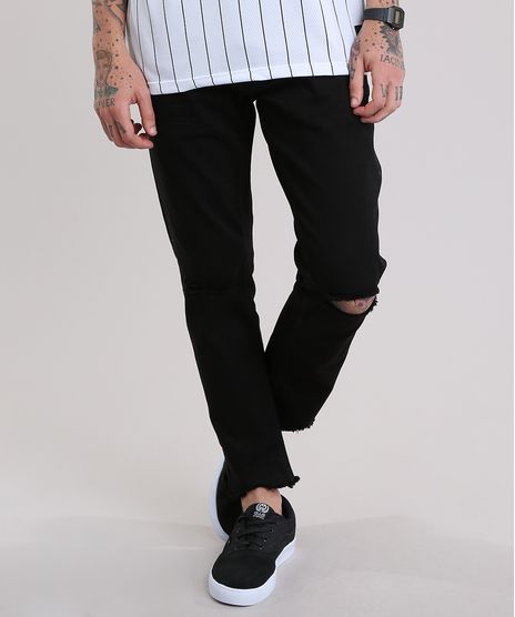 Calca-Slim-Cropped-Destroyed-Preta-8853705-Preto_1