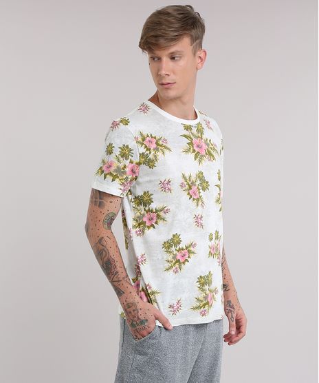 Camiseta-Botone-Estampada-Floral-Cinza-Mescla-Claro-8809959-Cinza_Mescla_Claro_1