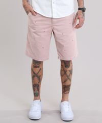 Bermuda-Slim-Estampada-de-Folhagem-Rose-8775065-Rose_1