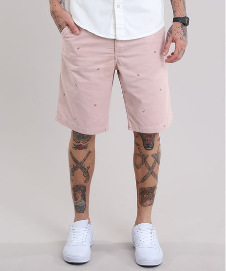 Bermuda-Slim-Estampada-de-Folhagem-Rose-8775065-Rose_1