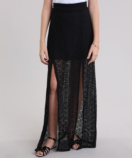 Saia-Longa-em-Renda-com-Fendas-Preta-8873794-Preto_1 Saia-Longa-em-Renda-com-Fendas-Preta-8873794-Preto_1