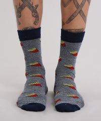 Meia-Estampada-de-Babatas-Fritas-Azul-Marinho-8754688-Azul_Marinho_4