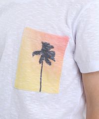 Camiseta-Flame-com-Bolso-Estampado-de-Coqueiro-Branca-8822161-Branco_4