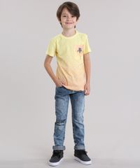 Camiseta-Flame-com-Bolso-Estampado-de-Coqueiro-Amarela-8868324-Amarelo_3