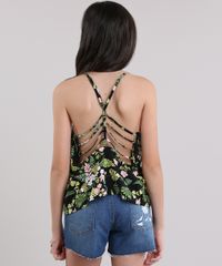 Regata-Estampada-de-Folhagem-Preta-8694828-Preto_2