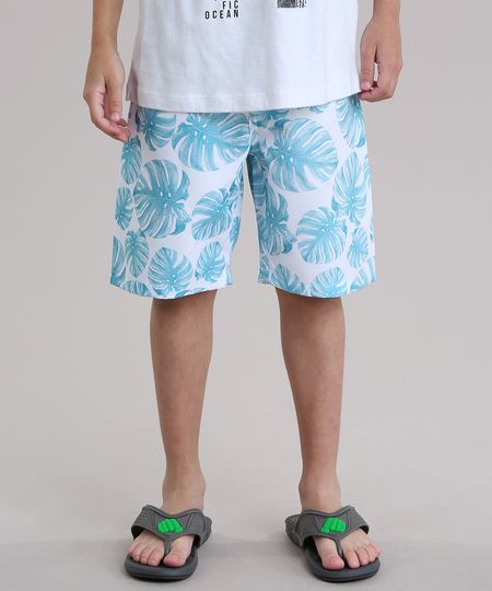Bermuda-Estampada-de-Folhagem-Branca-8718489-Branco_1