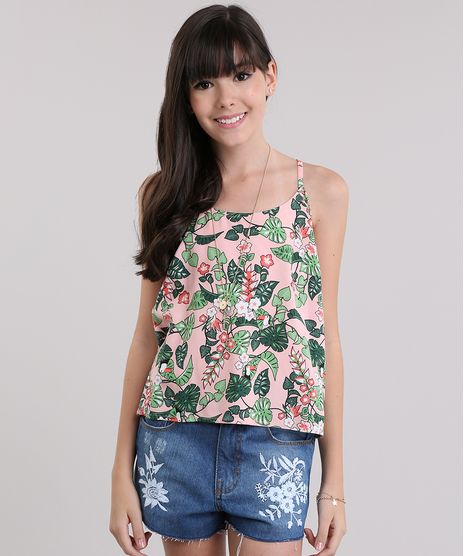 Regata-Estampada-de-Folhagem-Rosa-Claro-8694828-Rosa_Claro_1