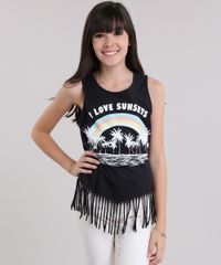 Regata-com-Franjas--I-love-sunsets--Preta-8768106-Preto_1