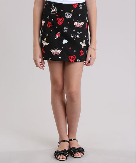 Short-Saia-Estampado-de-Coracoes-Texturizado-Preto-8689842-Preto_1
