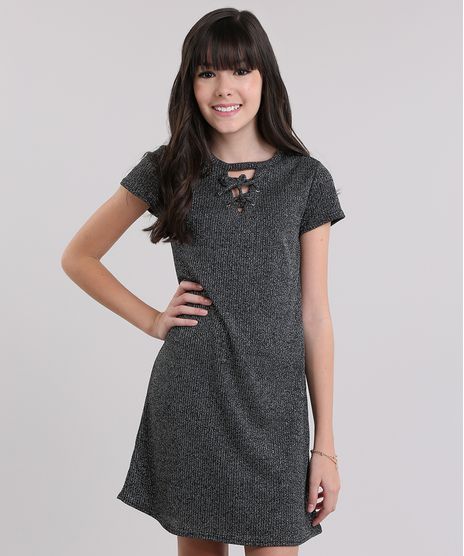 Vestido-com-Lurex-e-Lace-Up-Preto-8872831-Preto_1