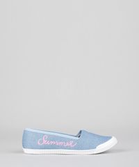 Slipper-Jeans-Molekinha-com-Bordado--Summer--Azul-Medio-8944681-Azul_Medio_1