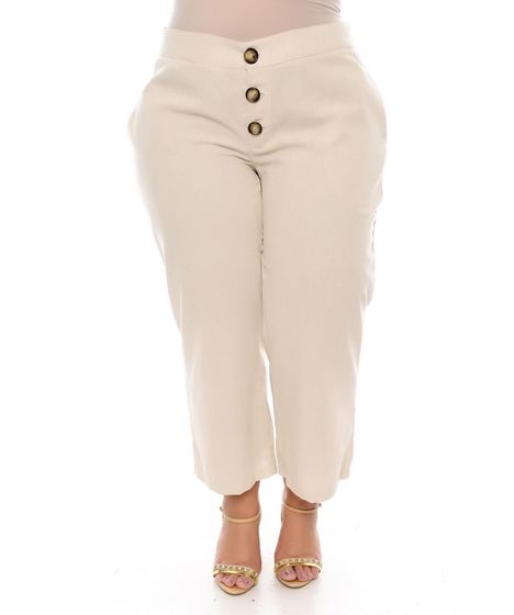 calça de linho plus size
