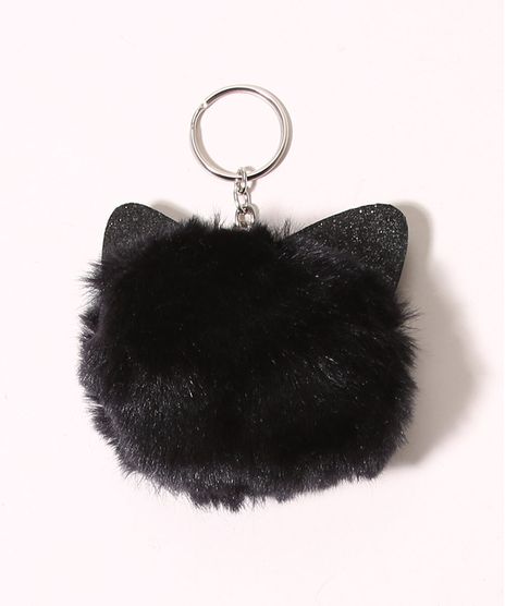 Chaveiro-de-Pelucia-de-Gatinho-com-Glitter-Preto-9973584-Preto_1