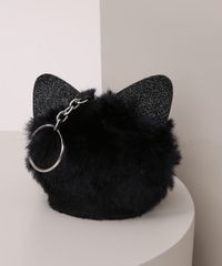 Chaveiro-de-Pelucia-de-Gatinho-com-Glitter-Preto-9973584-Preto_2