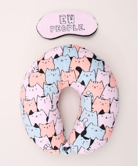 Kit-de-Apoio-de-Pescoco-Gatinhos---Tapa-Olho-Rosa-Claro-9973582-Rosa_Claro_1