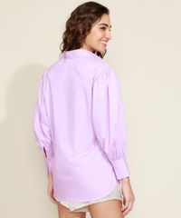 Camisa-Feminina-Oversized-Manga-Longa-Bufante-com-Botoes-Lilas-9974043-Lilas_2