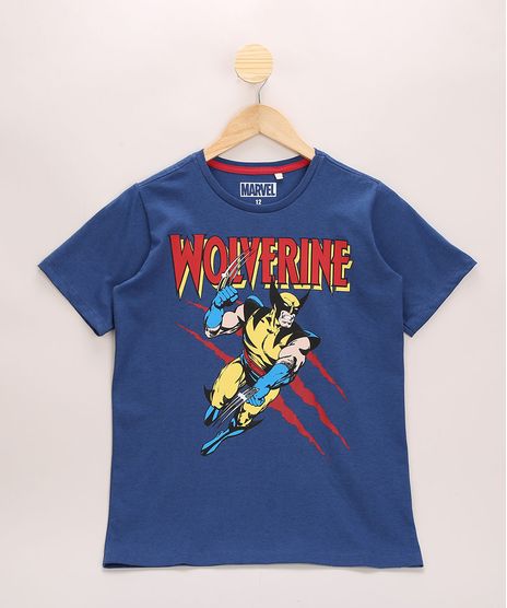 Camiseta-Juvenil-Wolverine-Manga-Curta-Azul-9968326-Azul_1