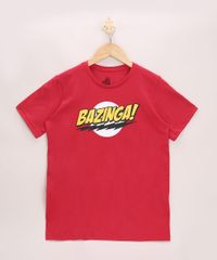 Camiseta-Juvenil--Bazinga--Manga-Curta-Vermelha-9970469-Vermelho_1