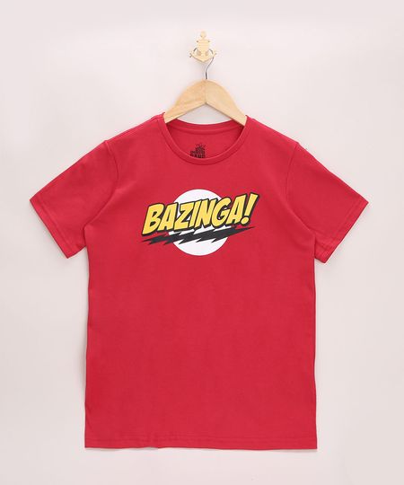 Camiseta-Juvenil--Bazinga--Manga-Curta-Vermelha-9970469-Vermelho_1