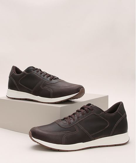 Tenis-Masculino-Madero-em-Couro-com-Recortes-Marrom-9970699-Marrom_1