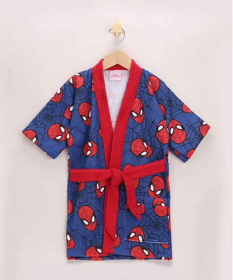 Roupao-Infantil-Homem-Aranha-Manga-Curta-Azul-9967771-Azul_1
