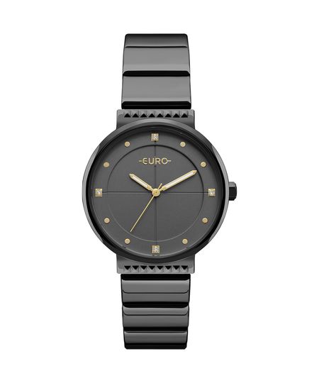Relógio Euro Feminino Spike Slim Preto - EU2035YOB/4P Menor preço em Relógio Euro Feminino Spike Slim Preto - EU2035YOB/4P