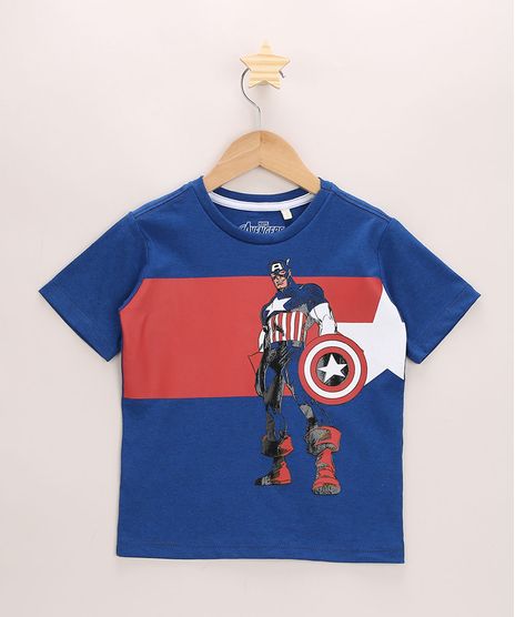 Camiseta-Infantil-Capitao-America-Emborrachado-Manga-Curta-Azul-Royal-9970816-Azul_Royal_1