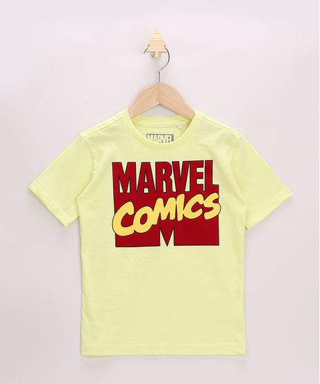 Camiseta-Infantil-Marvel-Comics-Manga-Curta-Amarela-9970817-Amarelo_1