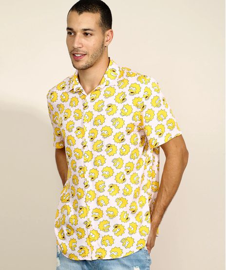 Camisa-Masculina-Tradicional-Lisa-Simpson-Estampada-Manga-Curta-Rosa-Claro-9963170-Rosa_Claro_1