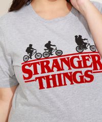 Blusa-Feminina-Plus-Size-Stranger-Things-Flocada-Manga-Curta-Decote-Redondo-Cinza-Mescla-9960173-Cinza_Mescla_2