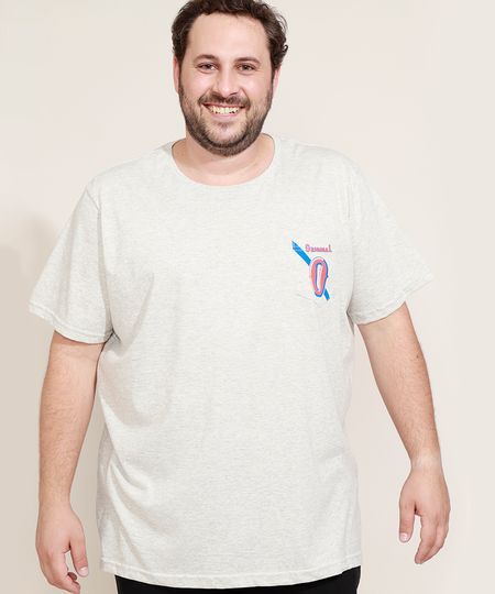 Camiseta-Masculina-Plus-Size-Original-com-Bolso-Manga-Curta-Gola-Careca-Off-White-9972064-Off_White_1