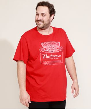 Camiseta-Masculina-Plus-Size-Budweiser-Manga-Curta-Gola-Careca-Vermelha-9972063-Vermelho_1