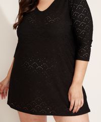 Saida-de-Praia-em-Laise-Plus-Size-Manga-3-4-Preta-9960037-Preto_4 Saida-de-Praia-em-Laise-Plus-Size-Manga-3-4-Preta-9960037-Preto_4