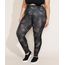 Calca-Legging-Feminina-Plus-Size-Cintura-Super-Alta-Estampada-de-Folhagem-Preta-9968066-Preto_1