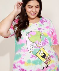 Blusa-Feminina-Plus-Size-Bob-Esponja-e-Patrick-Estampada-Tie-Dye-Manga-Curta-Decote-Redondo-Multicor-9971412-Multicor_2