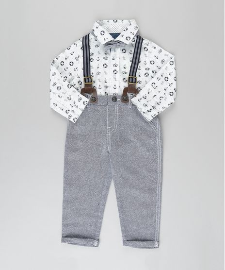 Conjunto-de-Camisa-Estampada-Navy-Off-White---Calca-com-Suspensorio---Gravata-Borboleta-em-Algodao---Sustentavel-Cinza-Claro-8700312-Cinza_Claro_1