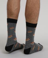 Meia-Estampada-de-Cachorro-Quente-Preta-8884260-Preto_3