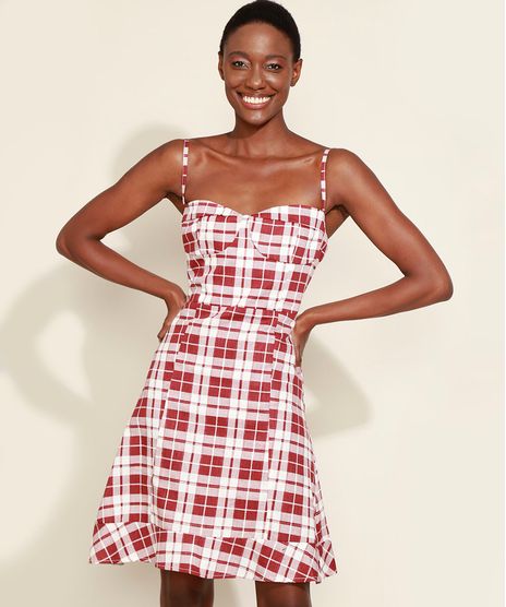 Vestido-Feminino-Mindset-Curto-Estampado-Xadrez-Alca-Fina-com-Laco-Vermelho-9973140-Vermelho_1
