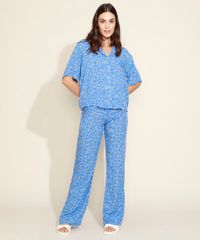 Conjunto-Feminino-Mindset-de-Camisa-Estampada-Floral-Manga-Curta---Calca-Wide-Alfaiatada-Azul-9975462-Azul_3