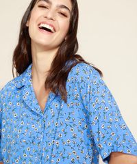 Conjunto-Feminino-Mindset-de-Camisa-Estampada-Floral-Manga-Curta---Calca-Wide-Alfaiatada-Azul-9975462-Azul_5