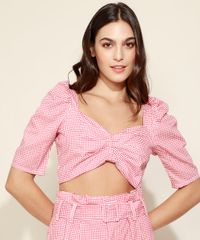 Blusa-Feminina-Mindset-Cropped-Estampada-Xadrez-Vichy-Manga-Bufante-Decote-Princesa-Vermelha-9975482-Vermelho_1