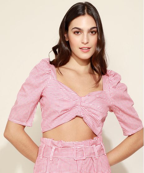 Blusa-Feminina-Mindset-Cropped-Estampada-Xadrez-Vichy-Manga-Bufante-Decote-Princesa-Vermelha-9975482-Vermelho_1