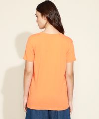 T-Shirt-Feminina-Mindset-Flores-Manga-Curta-Decote-Redondo-Laranja-9975499-Laranja_2