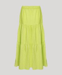 Saia-Feminina-Mindset-Midi-Estampada-Xadrez-Vichy-com-Recortes-Verde-9965570-Verde_6