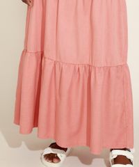 Saia-Feminina-Mindset-Longa-com-Recortes-Coral-9974830-Coral_4
