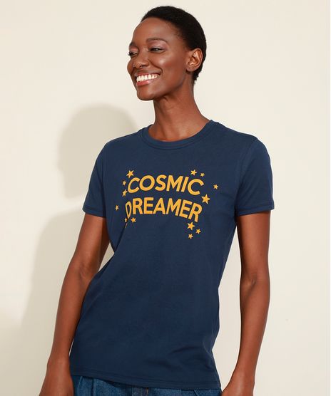 T-Shirt-Feminina-Mindset--Cosmic-Dreamer--Flocada-Manga-Curta-Decote-Redondo-Azul-Marinho-9975497-Azul_Marinho_1