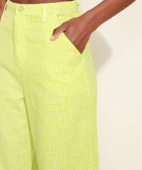 Calca-Feminina-Mindset-Wide-Reta-Cintura-Super-Alta-Alfaiatada-Estampada-Xadrez-Vichy-Verde-9965876-Verde_4