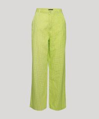Calca-Feminina-Mindset-Wide-Reta-Cintura-Super-Alta-Alfaiatada-Estampada-Xadrez-Vichy-Verde-9965876-Verde_6